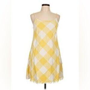 Natural Reflections Yellow Gingham Plaid Dress size S